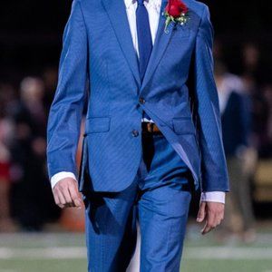 JF J. Ferrar Ultra Comfort Men's Slim fit Suit Blue Homecoming Prom Wedding